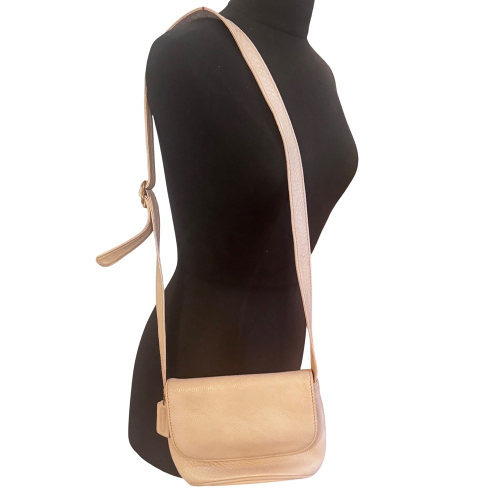 Vintage Coach '90s Sonoma 4919 Leather "Parchment" Beige‎ about 6x8x3" preloved